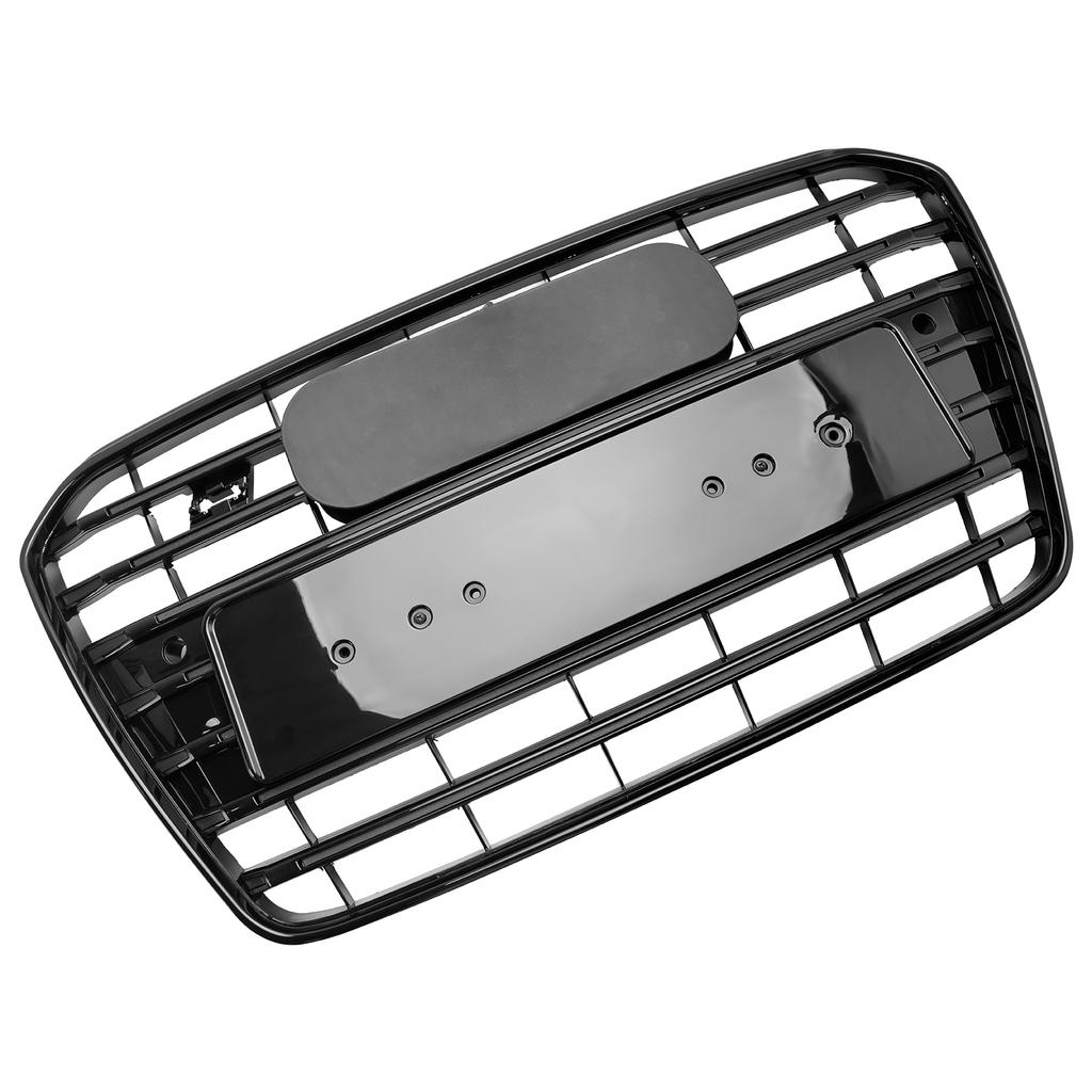 S5 Style Front Bumper Grille Grill Fit A5 S5 B8.5 2013-2016 Black