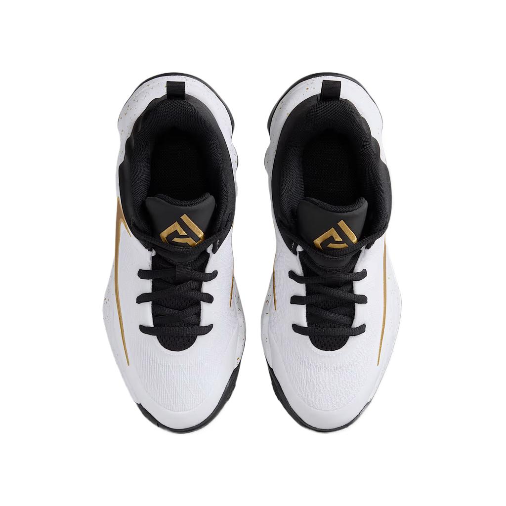 Nike Giannis Immortality 4 GS Czarne Białe Metaliczne Złoto Buty dla Dzieci IH7664-003