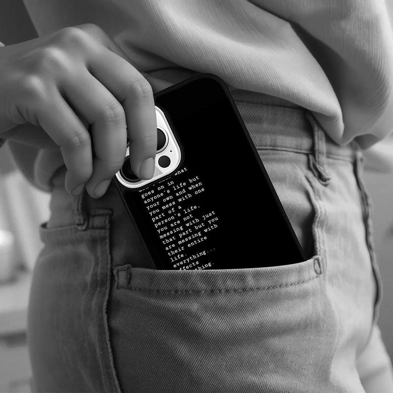 Aesthetic Minimal Quotes Phone Case For iPhone 17 Air 15 16e 14 13 Pro Max Coque 12 11 Pro Max PLUS cover