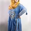 Kaftan Hand Painted Evil Eye Nomad Sari