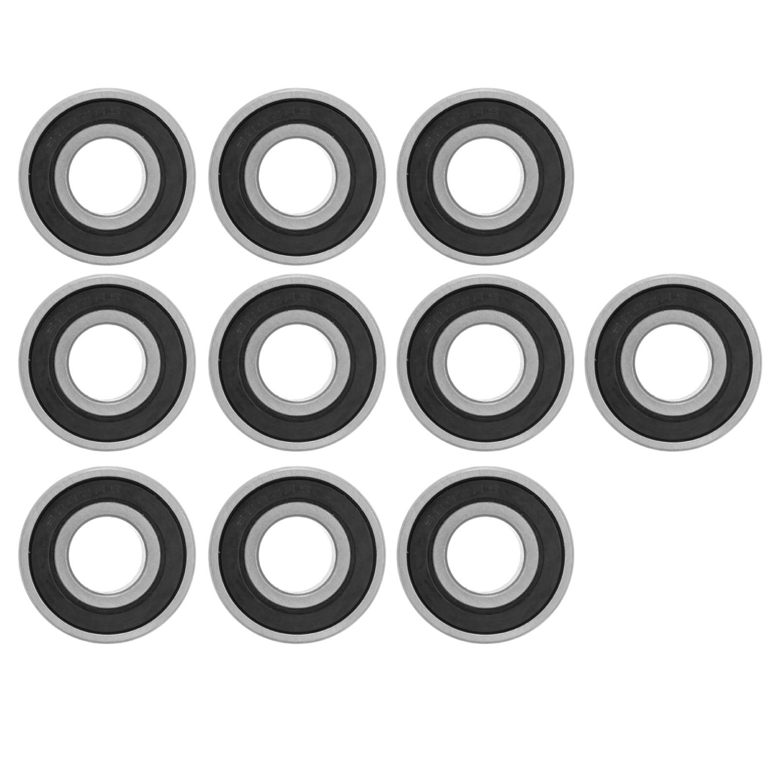 

10Pcs 6202RS Black Bearing Steel Deep Groove Ball Bearing 15mm