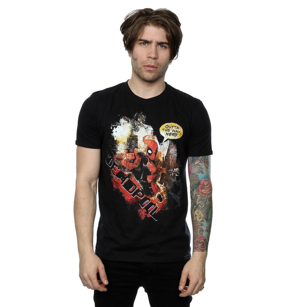 Marvel Mens Deadpool Outta The Way T-Shirt