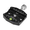 CL-70N 70mm Aluminum Alloy Quick Release QR Plate Clamp 3/8-inch with 1/4-inch Adapter &