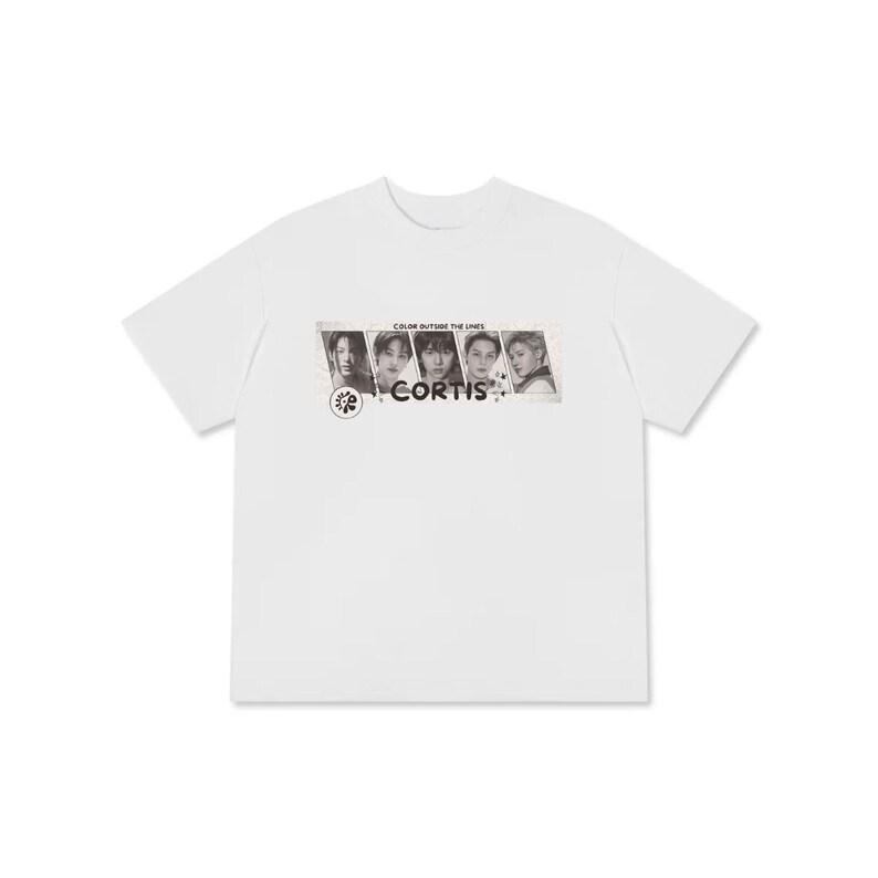 

2026 Summer Fashion Trendy Men Women Vintage Top CORTIS Kpop Boyband Shirt, Color Outside Lines, Member Signatures Merch XXXL