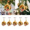 Christmas Dog Pendant Ornament Xmas Holiday Decor with Hats Car Interior Hanging Ornament for Christmas Bag Party Decorations