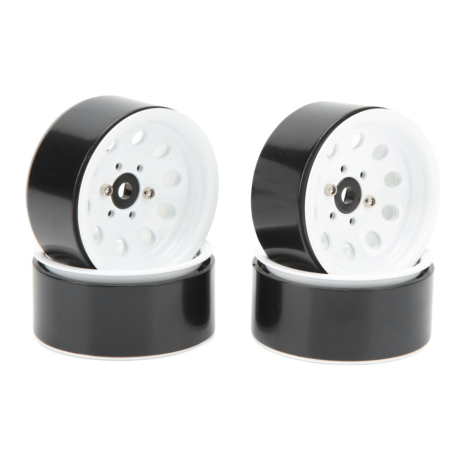 

4PCS RC Beadlock Wheel Hub 1.9in Iron Wear Resistant Reusable RC Wheel Hub for Replacement White білий