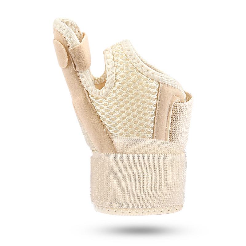 Breathable Thumb Support Wrist Wrap with Compression Tape телесный
