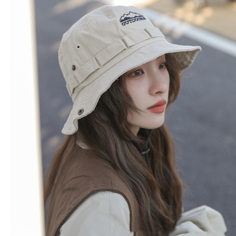 Sunscreen Jeans Fisherman Hat Adjustable Sunscreen Hat Sweet Denim Bucket Hat  Women