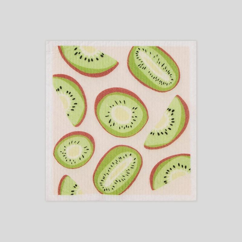 1Pc Fruits Printed Reusable Wood Pulp Cotton Swedish Dishcloths Oil Remove Wipes Dishwashing Rag Household Kitchen Cleaning Tool