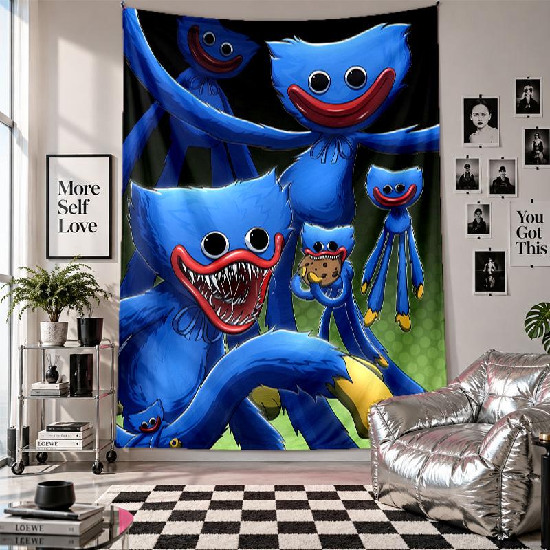 Wall TapestryHuggy Wuggy Art Hanging Cloth Decorative Background Cover for Room Decoration