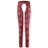 Sissy Lingerie See Through Floral Lace Open Crotch Long Pants Men Low Rise Bottoms Lounge Tight Stretchy Trousers Sleepwear