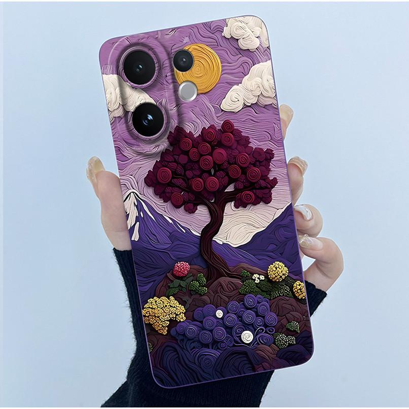 For Vivo V60 Phone Case V2511 Cover Fashion Simplicity Flowers Soft Liquid Silicone Shell For Vivo V 60 VivoV60 5G 2025 Fundas