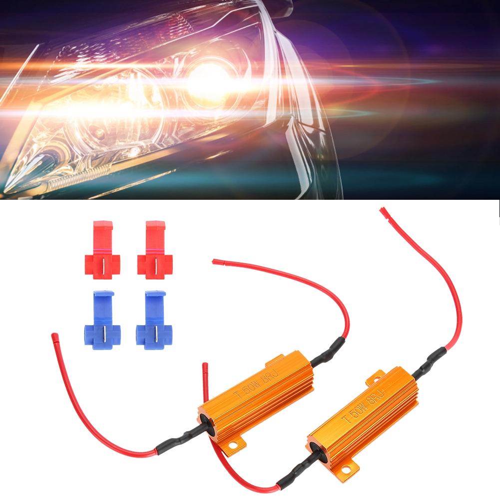 2 Stück 50W 8 Ohm Drahtwiderstand Decoder Fix LED-Glühbirnen Hyperblinken Blinker