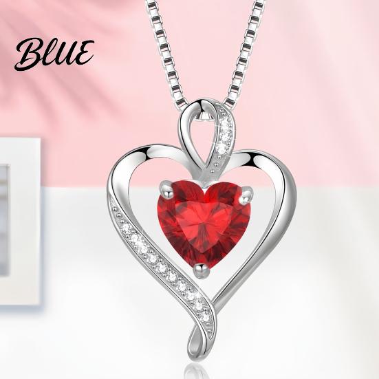 Dainty Necklace Heart Cubic Zirconia Love Pendant Birthday Trendy Jewelry