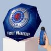 Rangers FC Manual Five Fold 8 Rib Umbrella Support Custom Text, Lightweight Travel Umbrella
