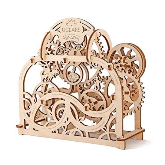 Ugears Theater Wooden Puzzle 70002 DIY Model 3D Puzzle No Glue or Tools Required Moving Model