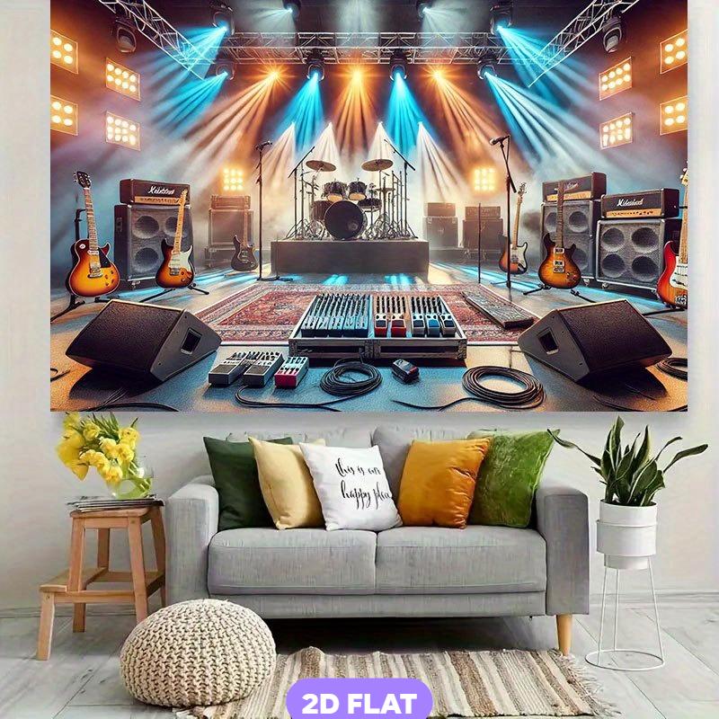 2D Plane, Single 2D Plane Stage Prop Background - Featuring Guitar Room Decoration, 2D Plane