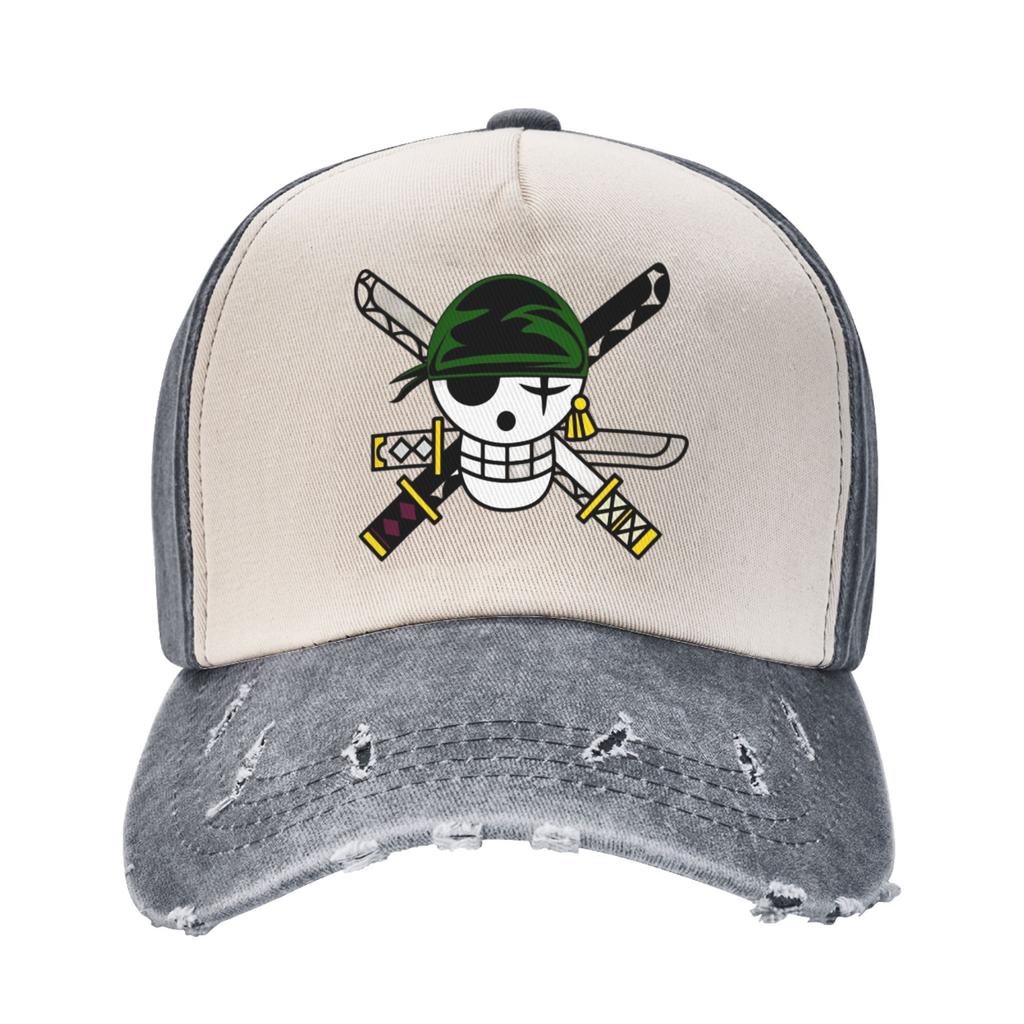 Hip Hop Tony Tony Chopper One Piece Flag Baseball Cap Distressed Denim Snapback Cap Outdoor Summer Adjustable Fit Caps Hat