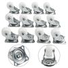 Parts Swivel Casters Homes White/silver With Rubber 4/12pcs Bearing Wheels Mount Ball Material Handling High Quality
