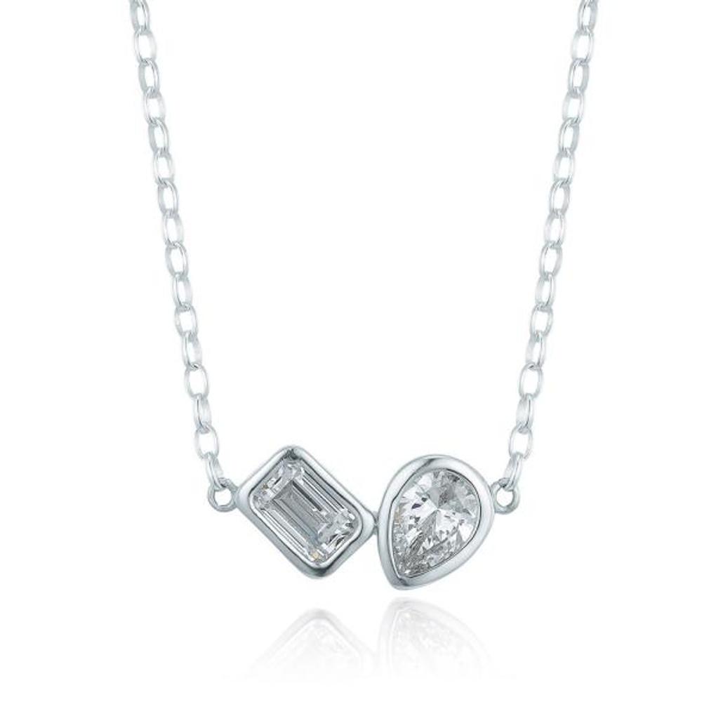 [Puremond] Square Water Drop Necklace OTN222809DWW