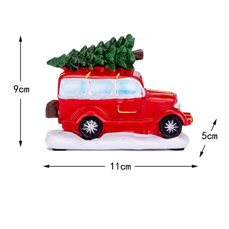 Christmas Decorations Truck Ornaments Transporting Christmas Tree Car Glowin Christmas Village For Kids Home Decor