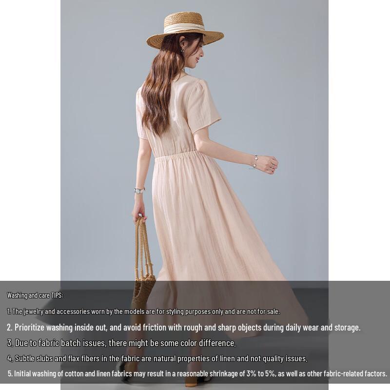 VICTORIA&VERA Lyocell Resort Short Sleeve Dress