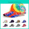Dye Print Tie Baseball Cap Hip Hop Color Block Graffiti Visor Hat Sun Protection