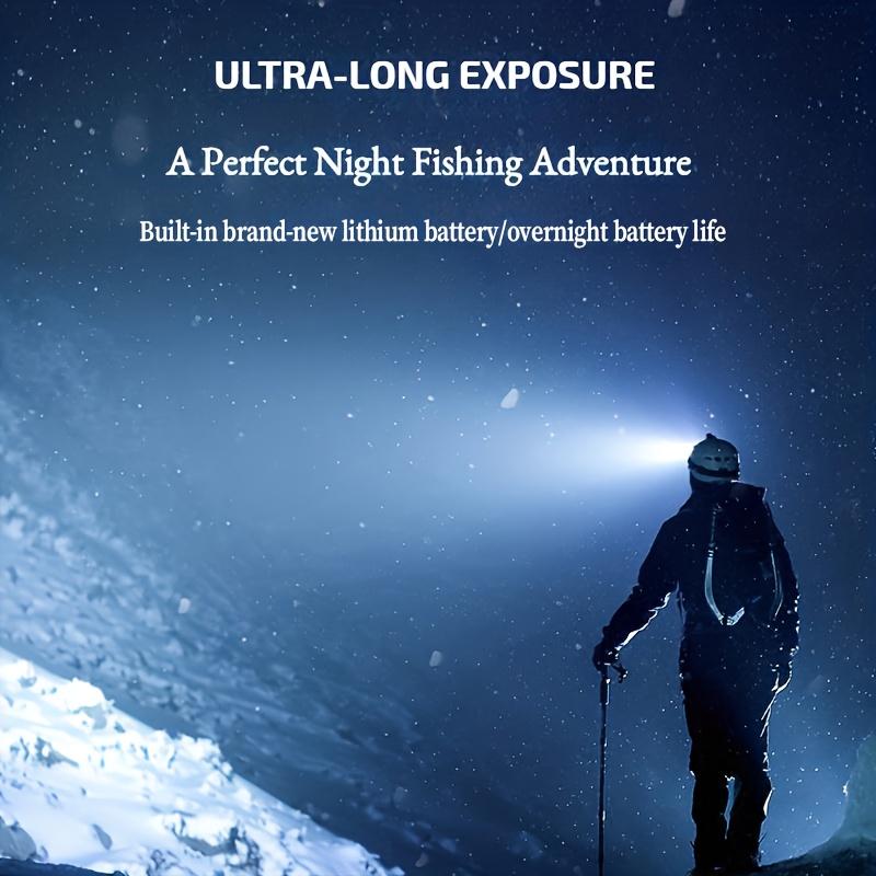 LED Strong Light Five Head Airplane Head Wearable Riding Light Outdoor Camping Fishing Headlight Long Endurance 4 Illumination Modes