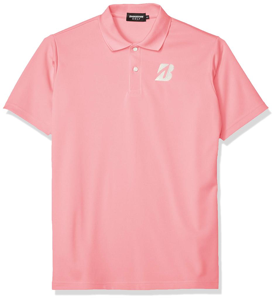 Bridgestone Golf TOUR B Short Sleeve Polo Shirt 50G01A Size Small Size Men's Pink, (Japan Small)