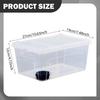 Reptile Feeding Box Breeding Transparent Terrarium Habitat with Feeder Bowl for Snake Cricket