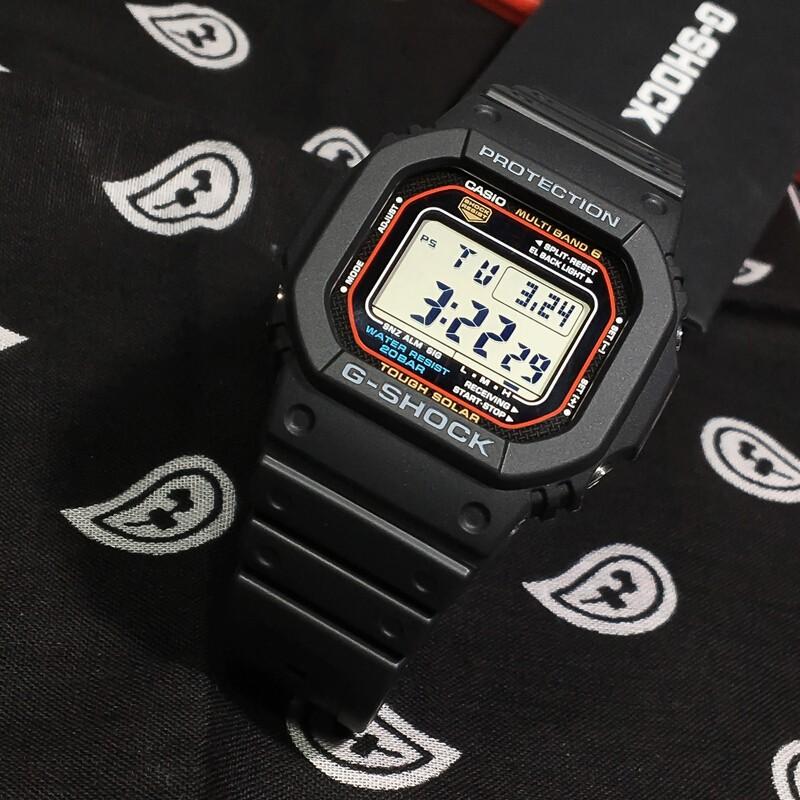 G-Shock Casio G-SHOCKBABY-G series retro cool small square LCD display shockproof and waterproof watch Japanese and Korean GW-M5610-1BGD-560-1PRD