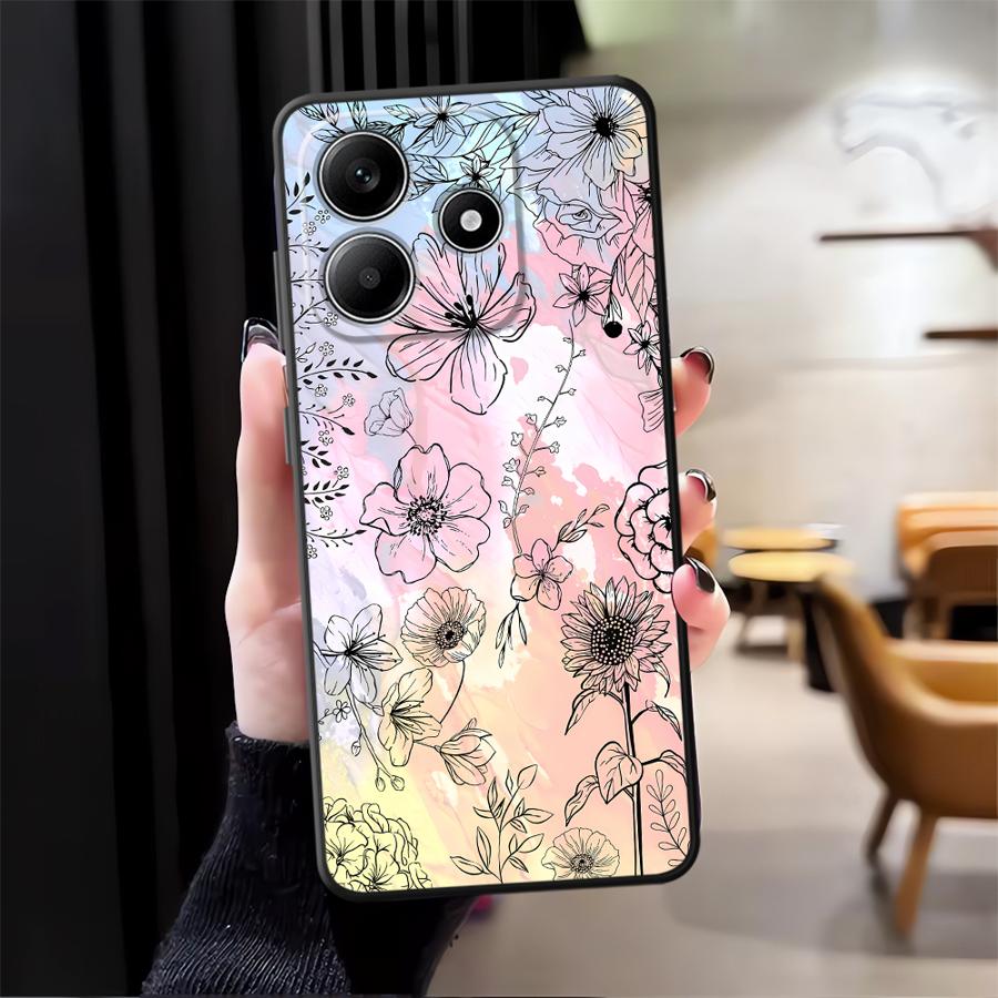 Case for Xiaomi Redmi Note 14 12 11 13 Pro Plus 12C 13C 14C A4 A5 A3 K80 A1 10 9 8 7 Phone Cover K40 A2 A1 Retro Butterfly