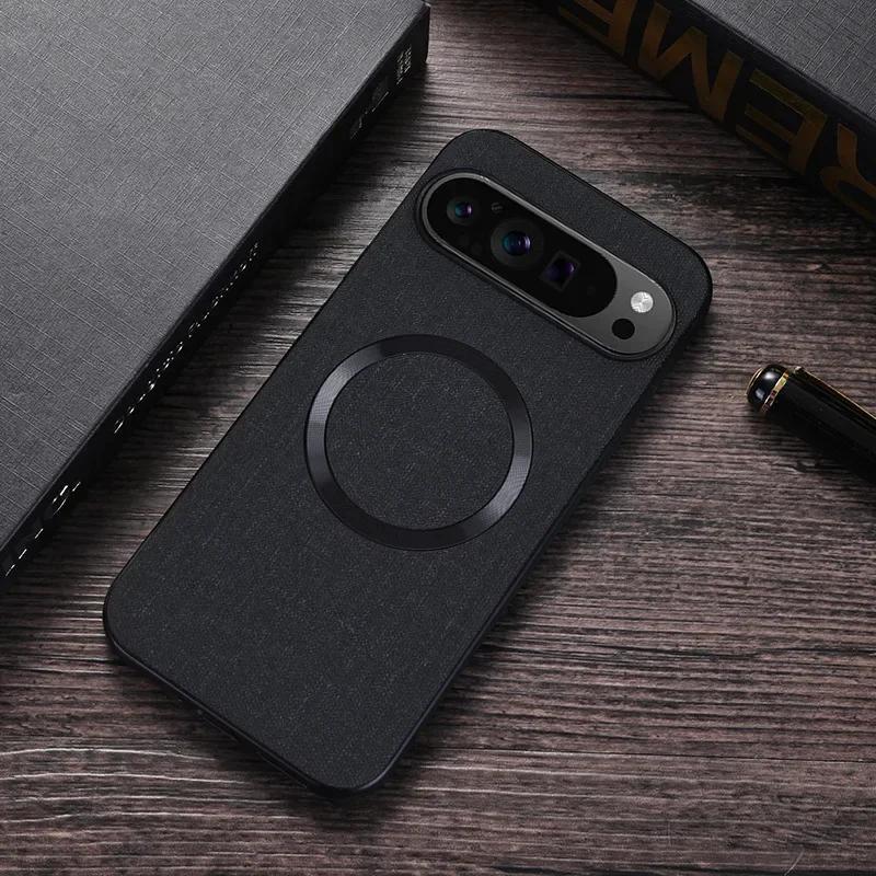 Wysokiej jakości magnetyczne etui z tkaniny na telefon Google Pixel 10 9 8 7 Pro 10A 9A 8A 7A XL Dla MagSafe Odporne na wstrząsy Pokrowiec do ładowania bezprzewodowego