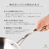 RUSTELA Commercial Stainless Steel Frying Pan, 24cm, Triple-Layer Construction, Induction Compatible, Dishwasher Safe, Uncoated, Induction/Direct Heat