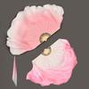 2 Pcs Gradient Pink Silk Bamboo Fan Practice Veils Silk Fan Women  Performance Props Classical Dance Hand Dye Rayon Silk Fans
