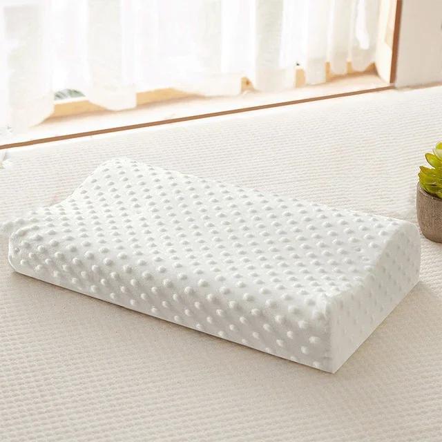 Soft Pillow Massager for Cervical Health Care Memory Foam Orthopedic Latex Neck Fiber Slow Rebound