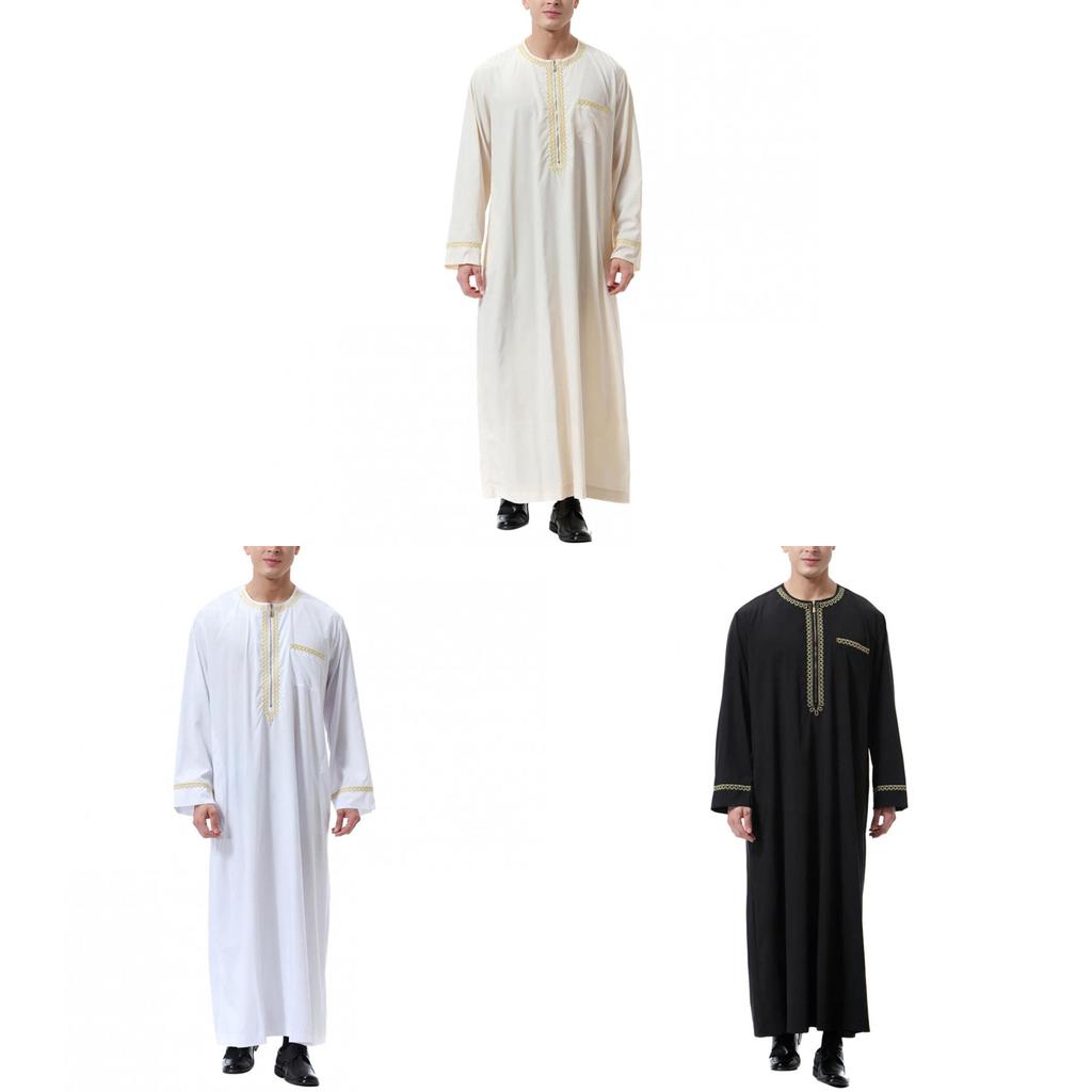 Middle Eastern Polyester Long Robe For Costume And Cultural Events