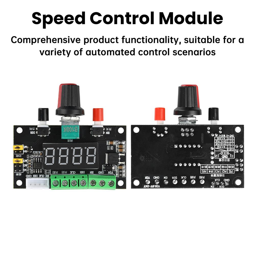 12V 24V Stepper Motor Controller with PWM Pulse Signal Generator, Reversible Rotation & Speed Control for Automation