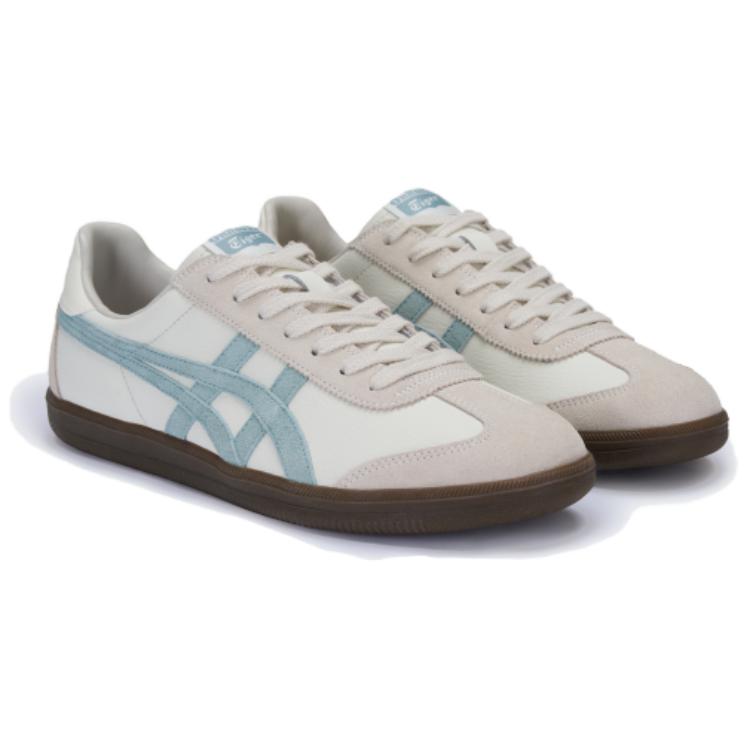 Onitsuka Tiger Tokuten Retro Training Slip Resistant Durable Low Top Lifestyle Casual Shoes Unisex sneaker White Light-Green 1183C086-104