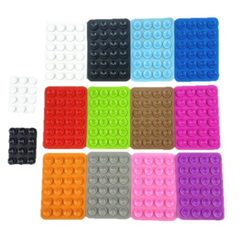 The New 24-piece Silicone Double-sided Suction Cup Is Suitable for Square Mobile Phone Back Sticker Stands