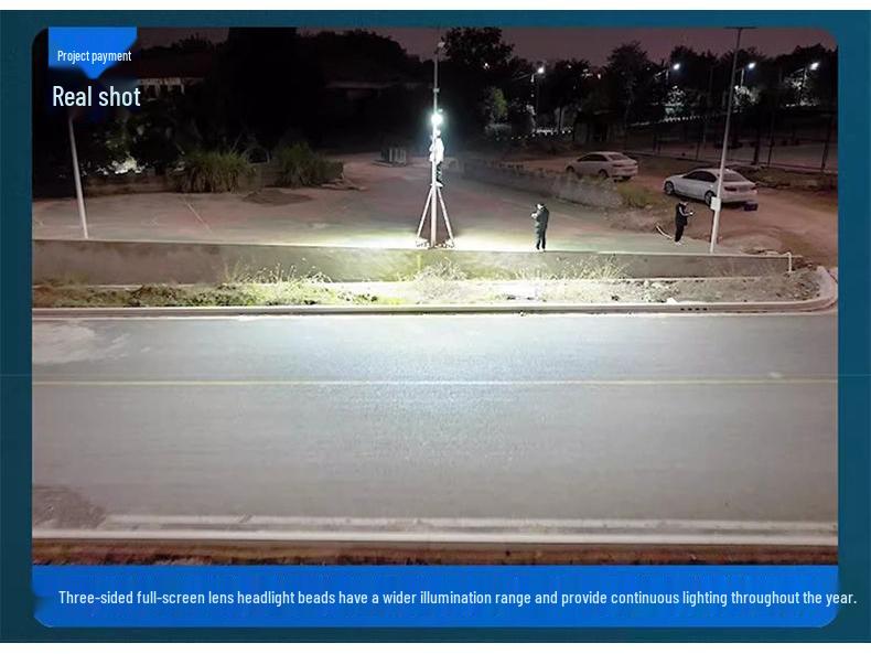 High-Power Outdoor Solar LED Street Light - Super Bright, Waterproof, Lightning-Protected for Courtyard & Doorway Use