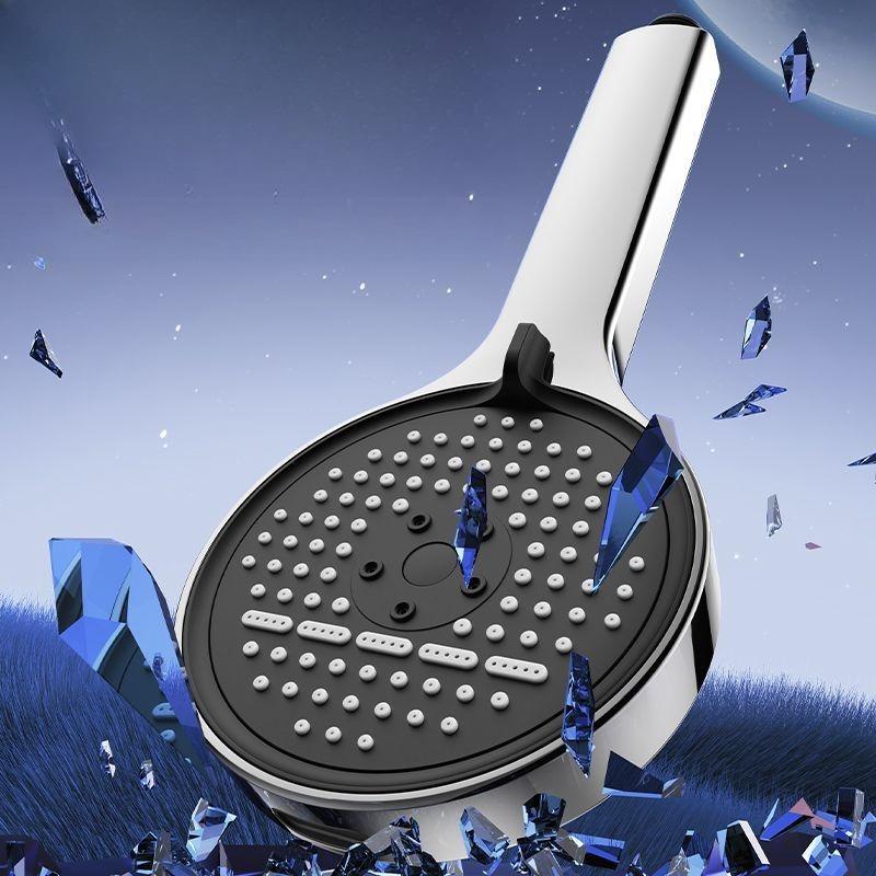 Pressure-Boosting Shower Head with Large Panel, High-Pressure Handheld Lotus Nozzle, Coarse Pores, Universal Spray Head