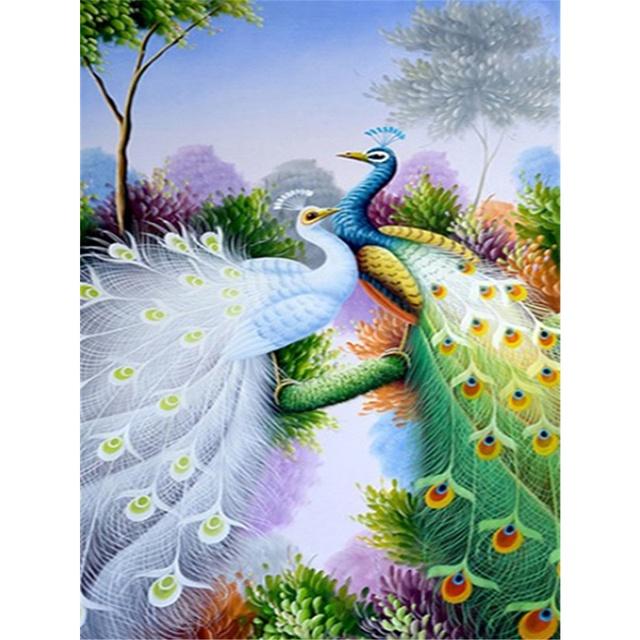 Diamond Painting Full Drill Kit Peacock Mosaic Embroidery Wall Stickers 5D DIY Diamond Art