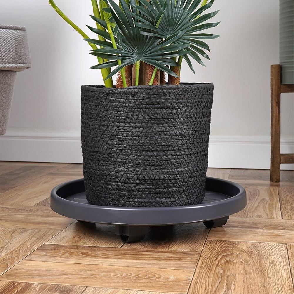 Flowerpot Stand for Plants and Flowers on Wheels for Moving 35 cm