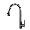 Grifo de cocina extraíble de acero inoxidable 304 color Gris Plomo