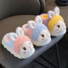Children's cotton slippers winter velvet thickened warm soft sole non-slip home cartoon cute boy and girl baby parent-child shoes