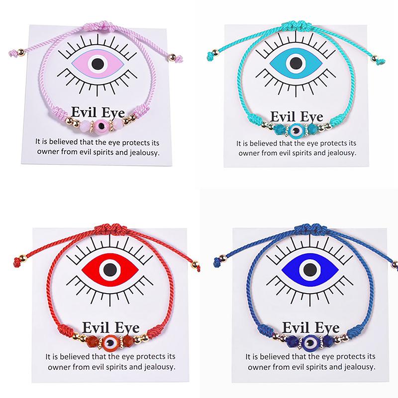 Türkische Auge Armbänder Für Frauen Handgemachte Geflochtene Perlen Knoten Seil Armband