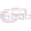 3 Piece Outdoor Center Sofa Solid Acacia Wood Frame and Textilene