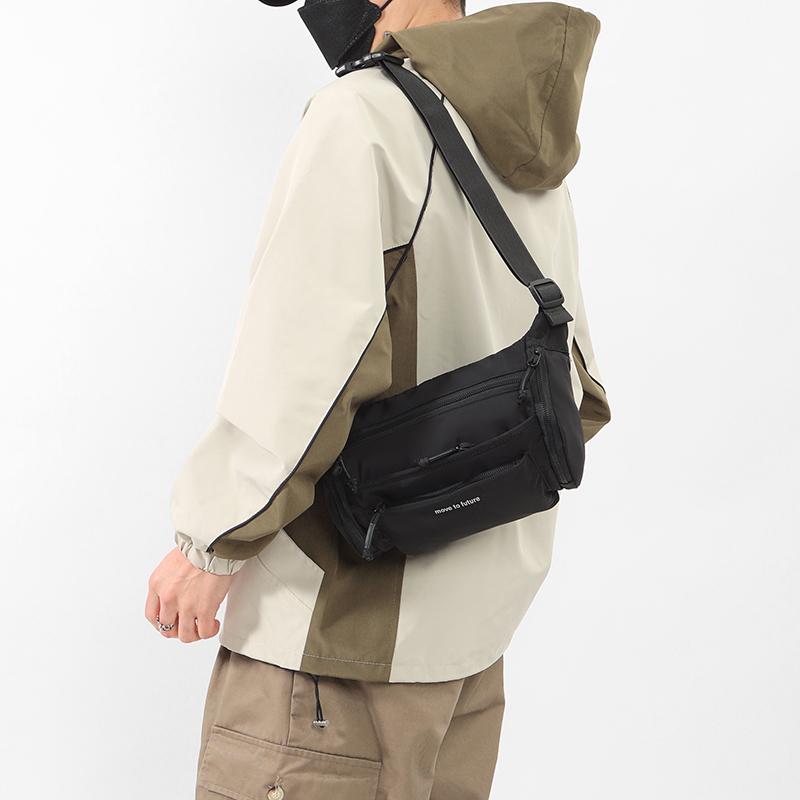 Men's Large Capacity Shoulder Bag Sports Waist Bag Commuter Travel Shoulder Mobile Phone Bag