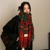 New Christmas plaid big scarf thickened and versatile new shawl long student warm scarf